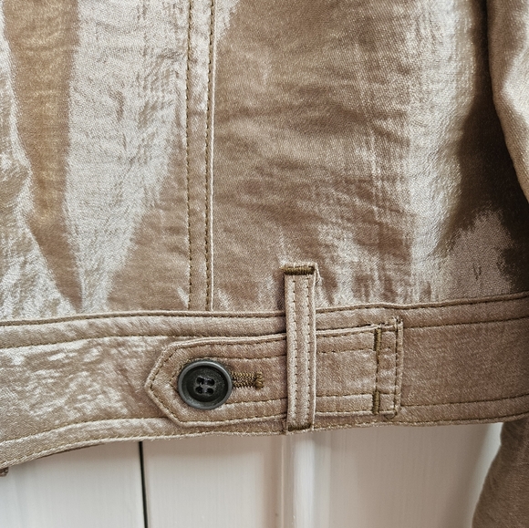 Drama Gold Metallic Size 4 Button Up Blazer Jacket - Picture 6 of 9